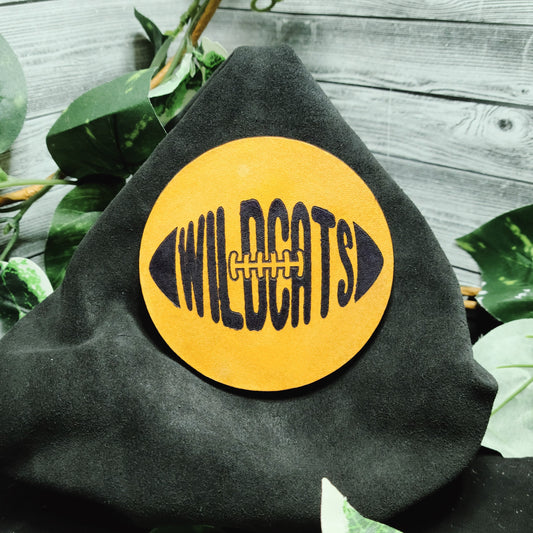 Wildcats Football - Leather Coaster