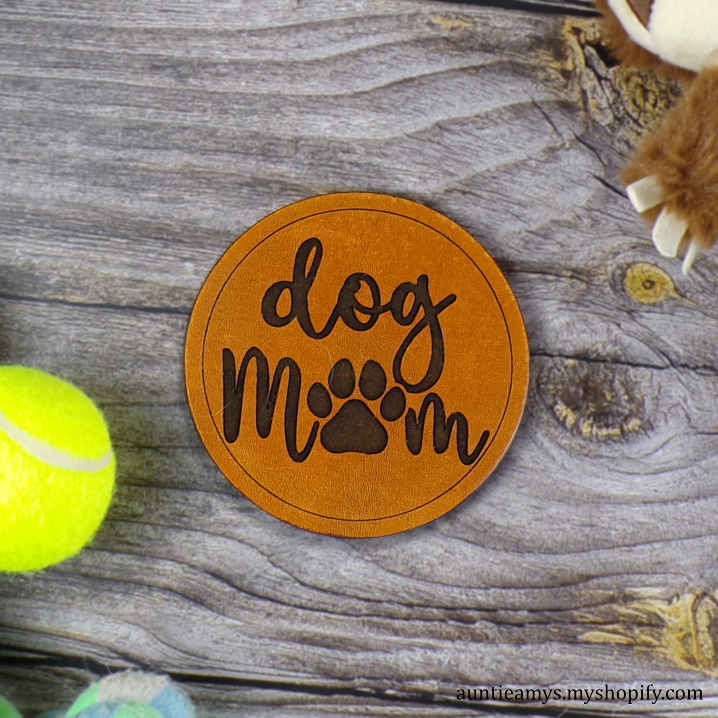 Dog Mom - Leather Coaster