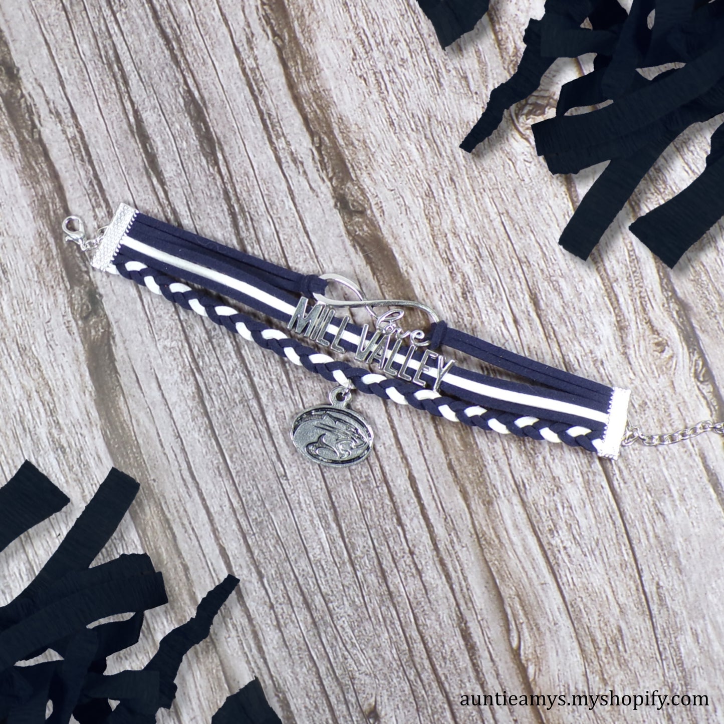 Mill Valley Braided Charm Bracelet - Logo