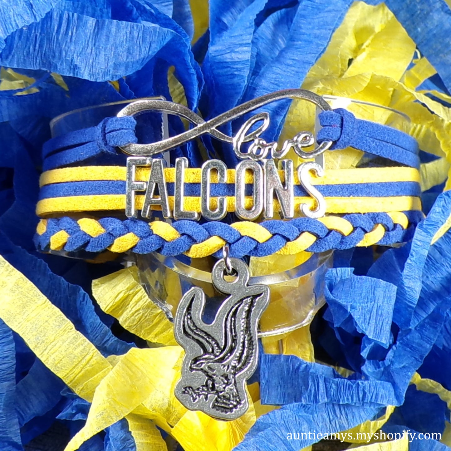 Falcons Braided Charm Bracelet - Olathe South