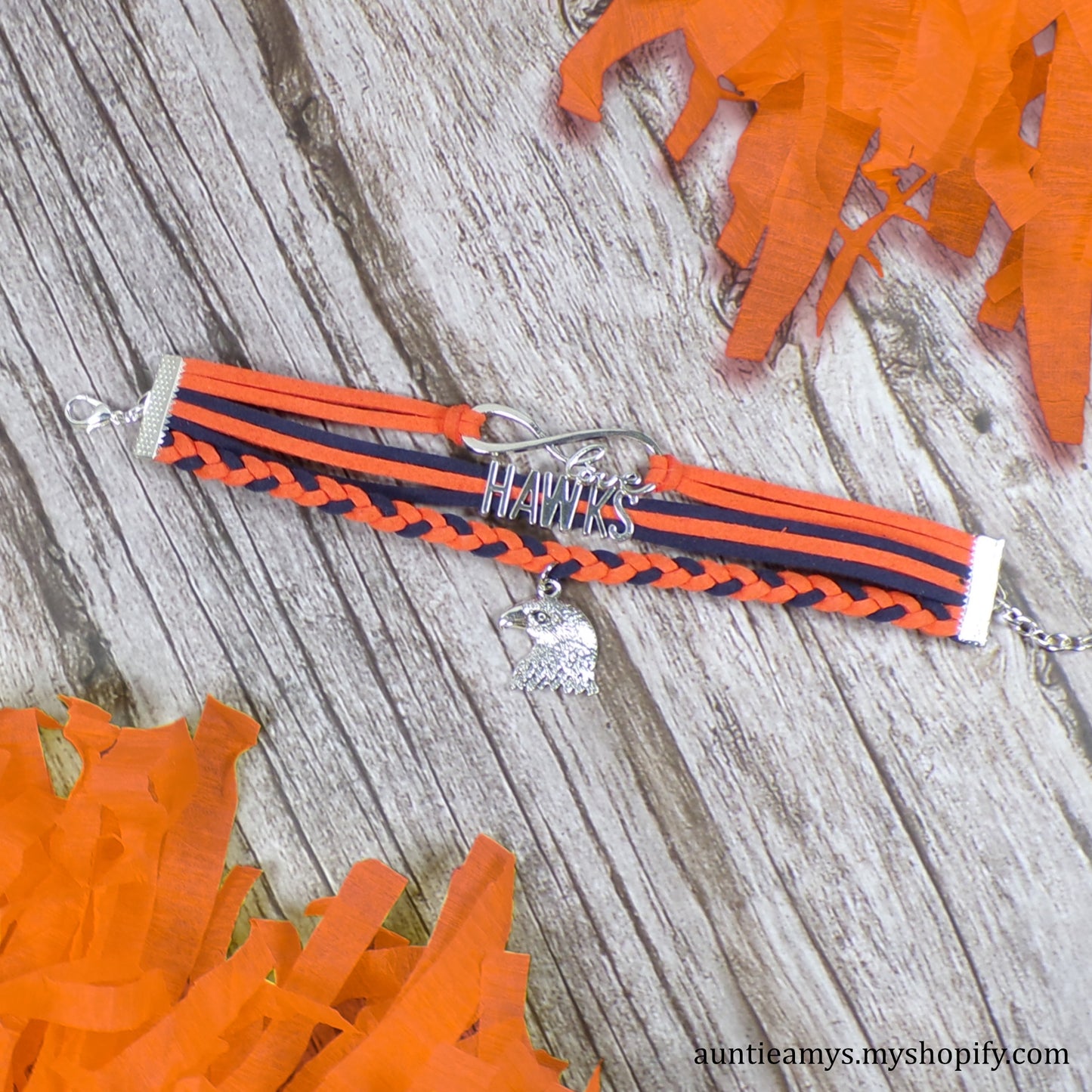 Hawks Braided Charm Bracelet - Olathe East