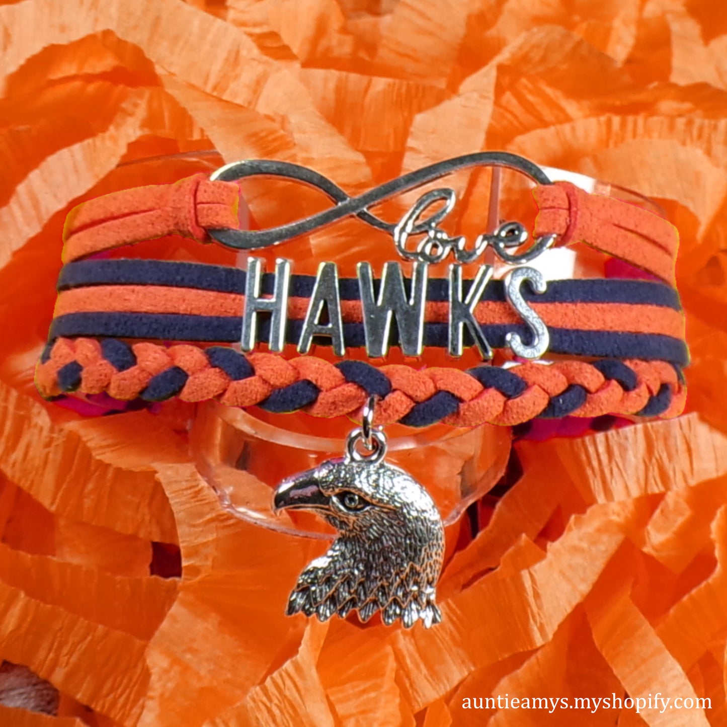 Hawks Braided Charm Bracelet - Olathe East