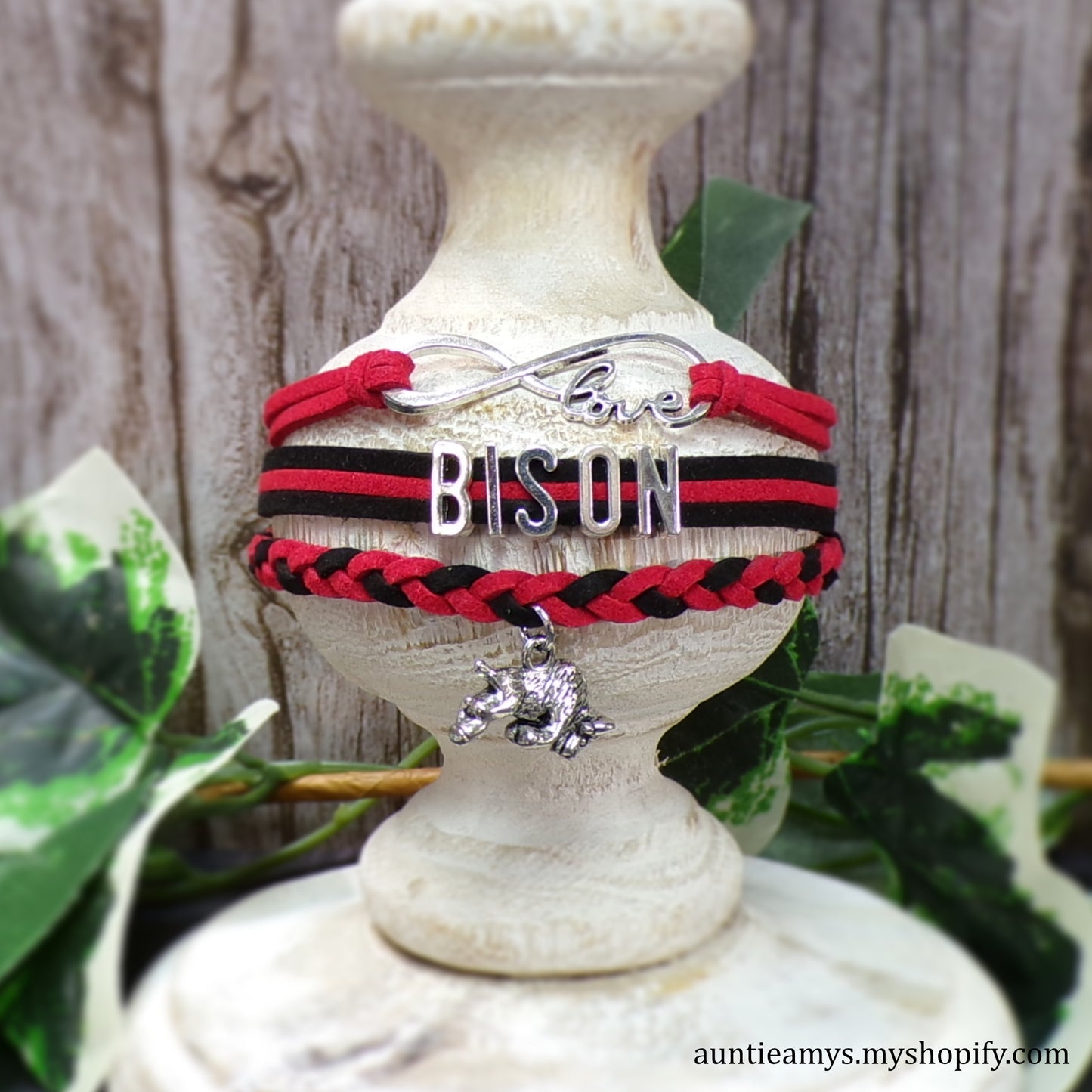 Bison Braided Charm Bracelet - Shawnee Mission North