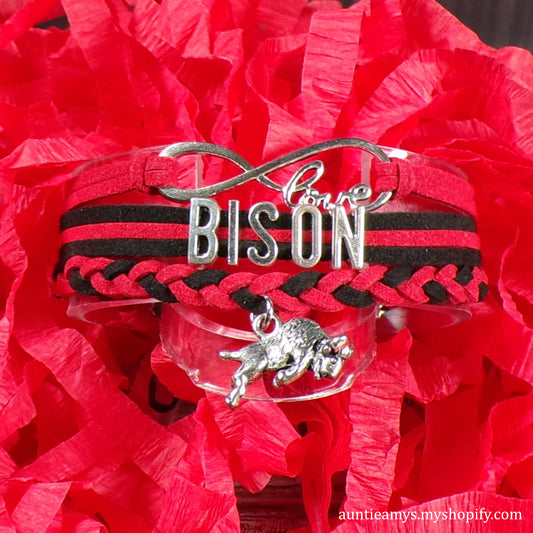 Bison Braided Charm Bracelet - Shawnee Mission North