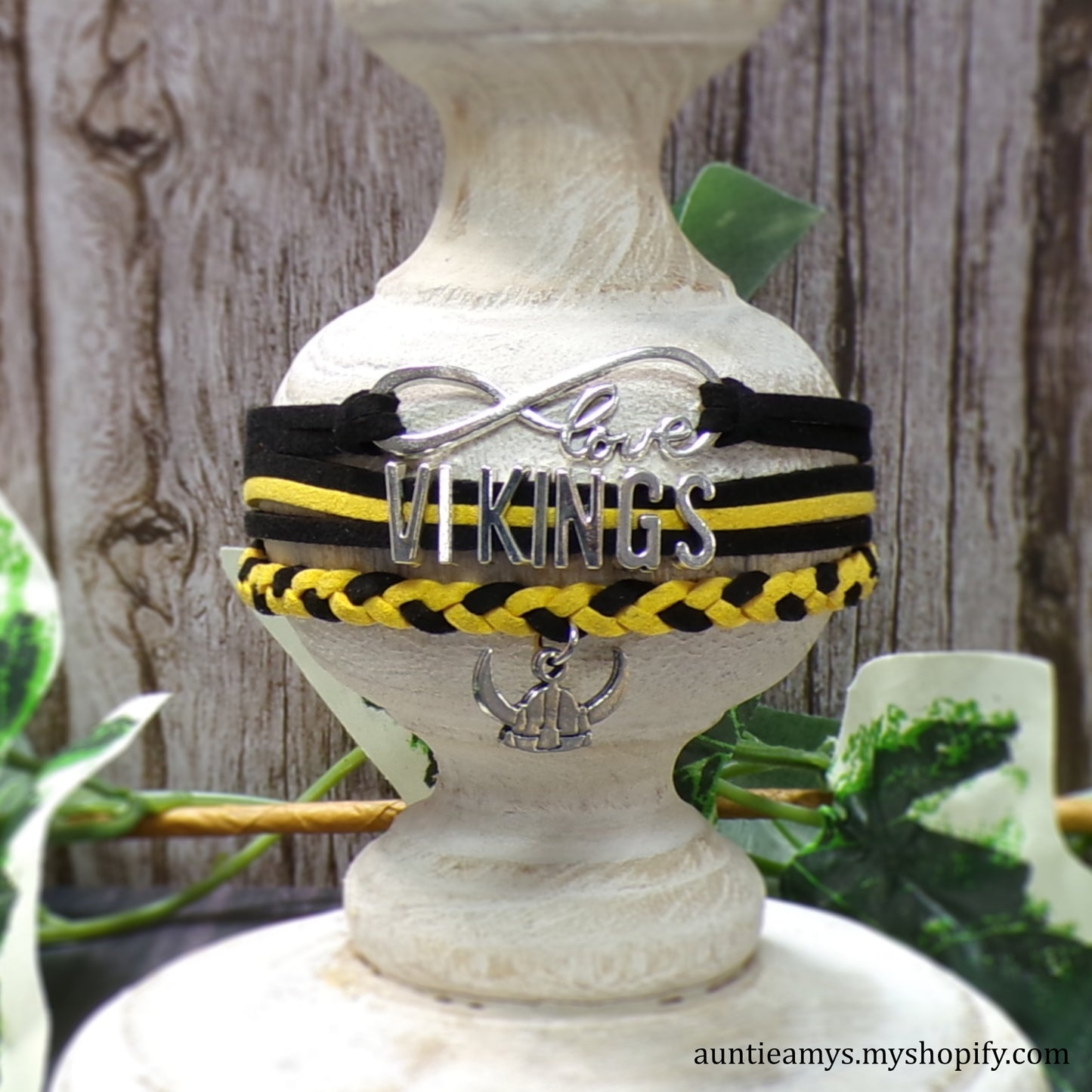 Vikings Braided Charm Bracelet - Shawnee Mission West