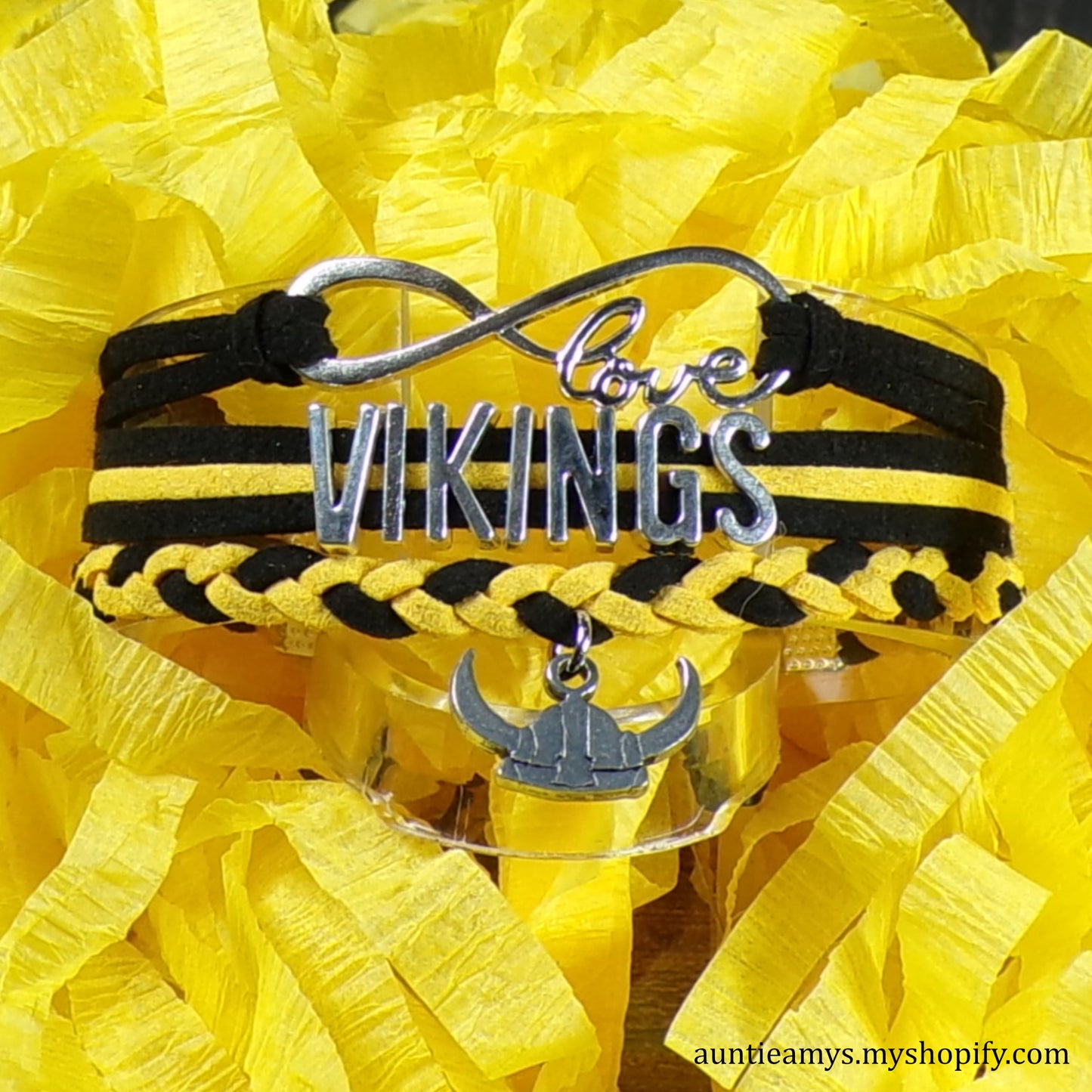 Vikings Braided Charm Bracelet - Shawnee Mission West