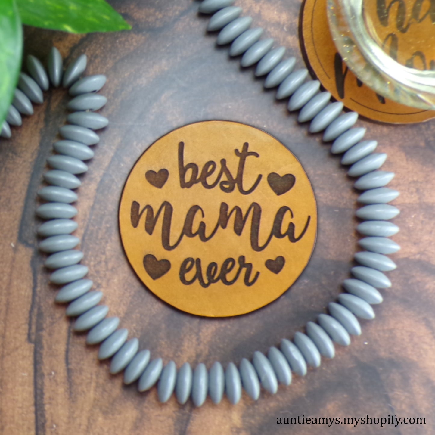 Best Mama Ever - Leather Coaster