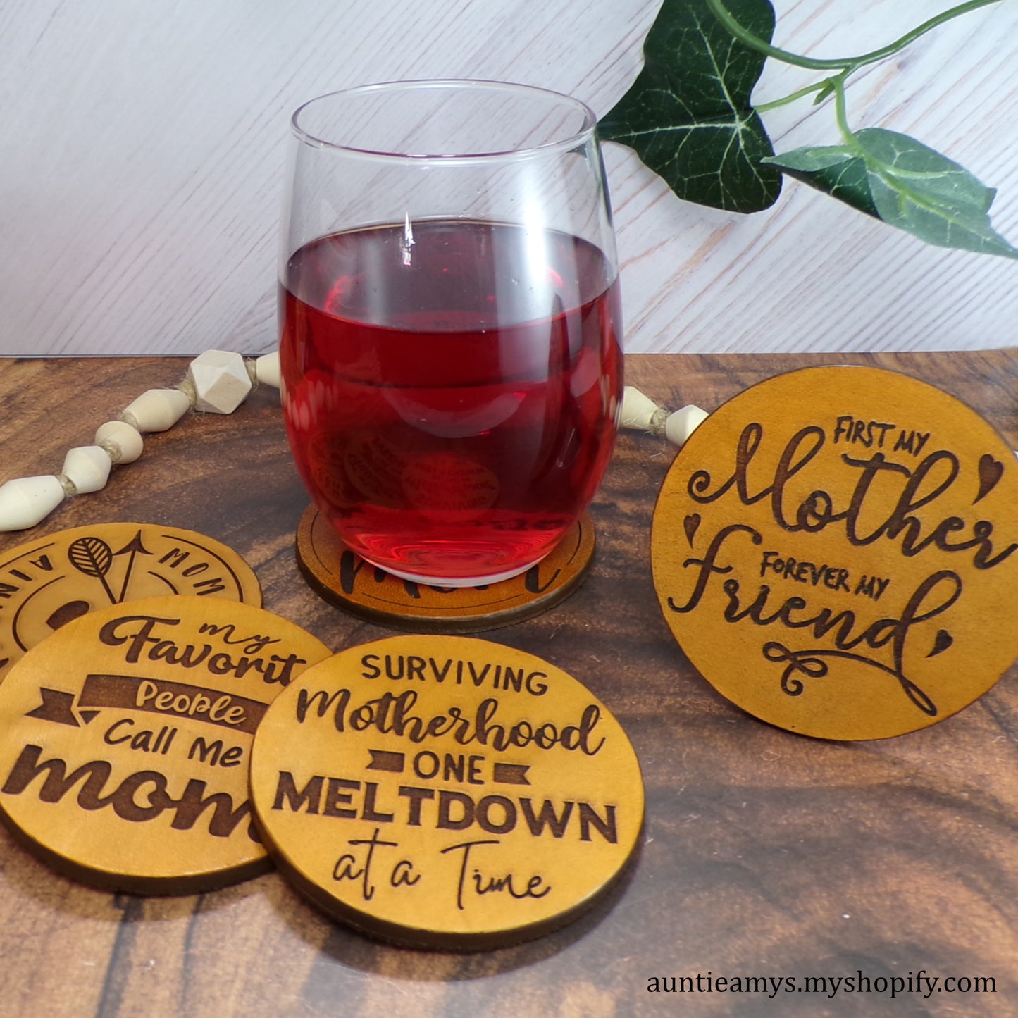 Oh Honey, I Am That Mom - Leather Coaster