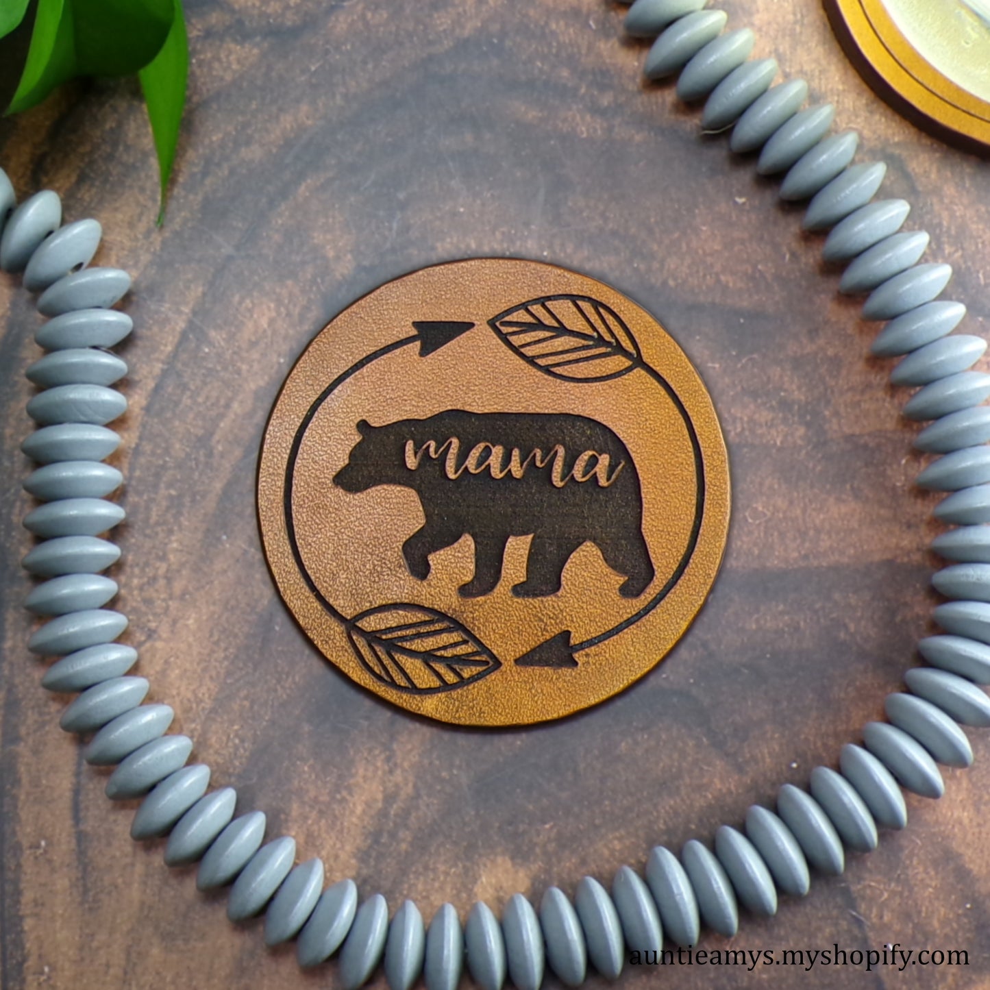 Mama Bear Alt - Leather Coaster