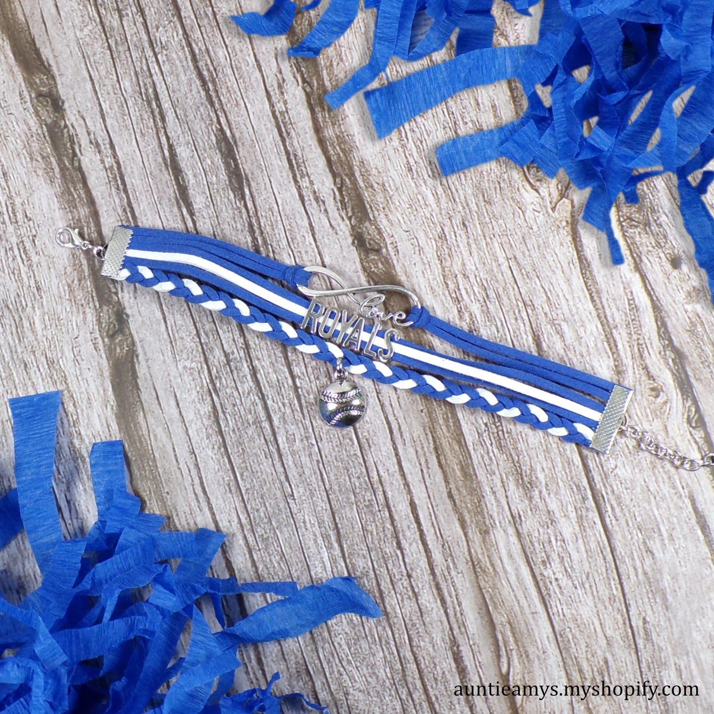 Kansas City Royals Braided Charm Bracelet