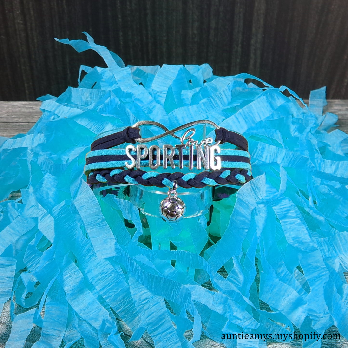 Sporting KC Braided Charm Bracelet