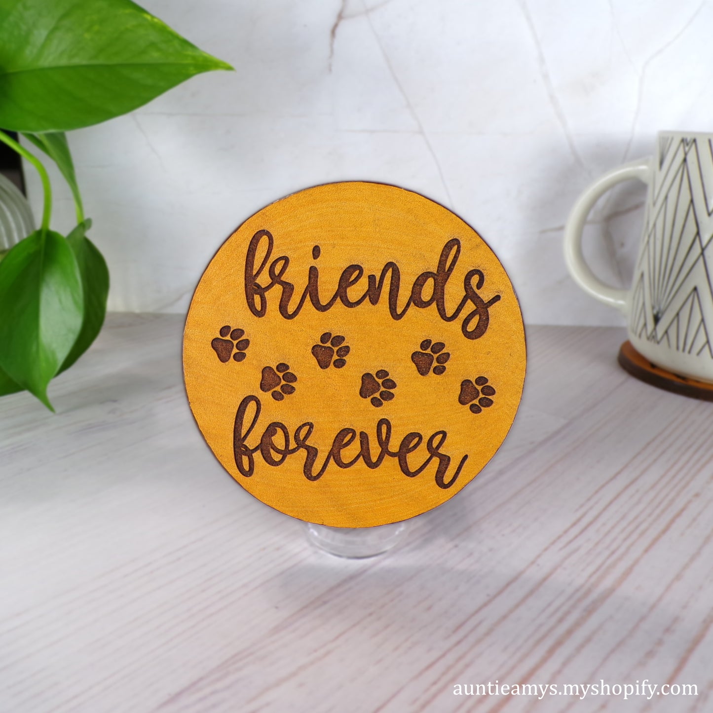 Friends Forever - Leather Coaster