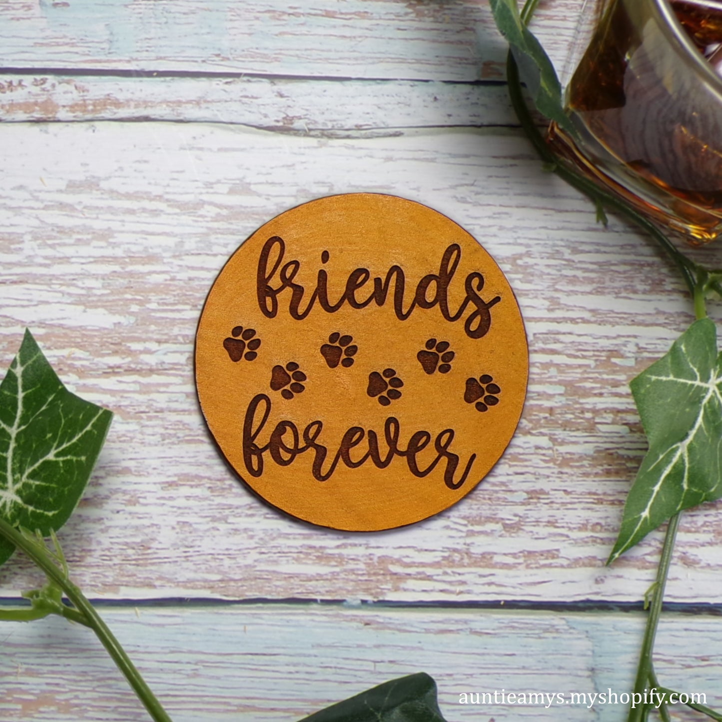 Friends Forever - Leather Coaster