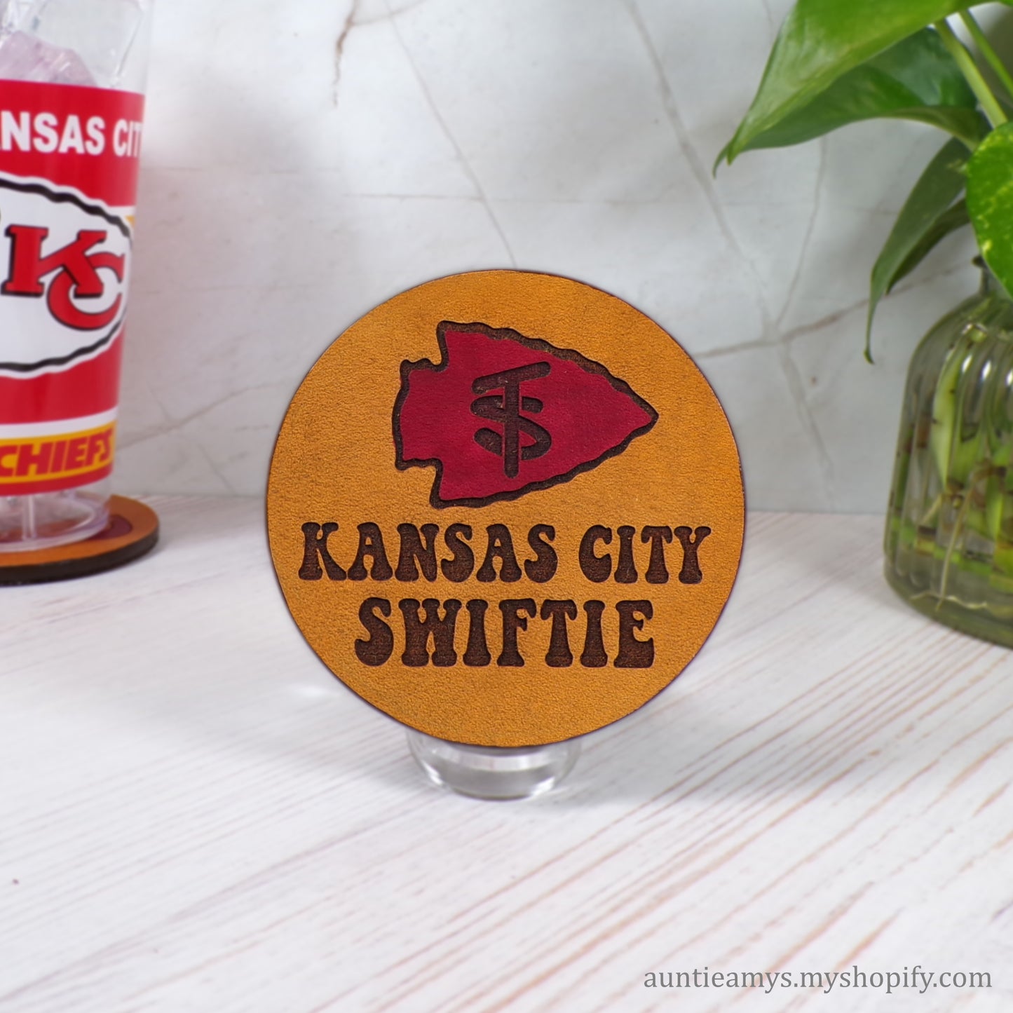 KC Swiftie - Leather Coaster