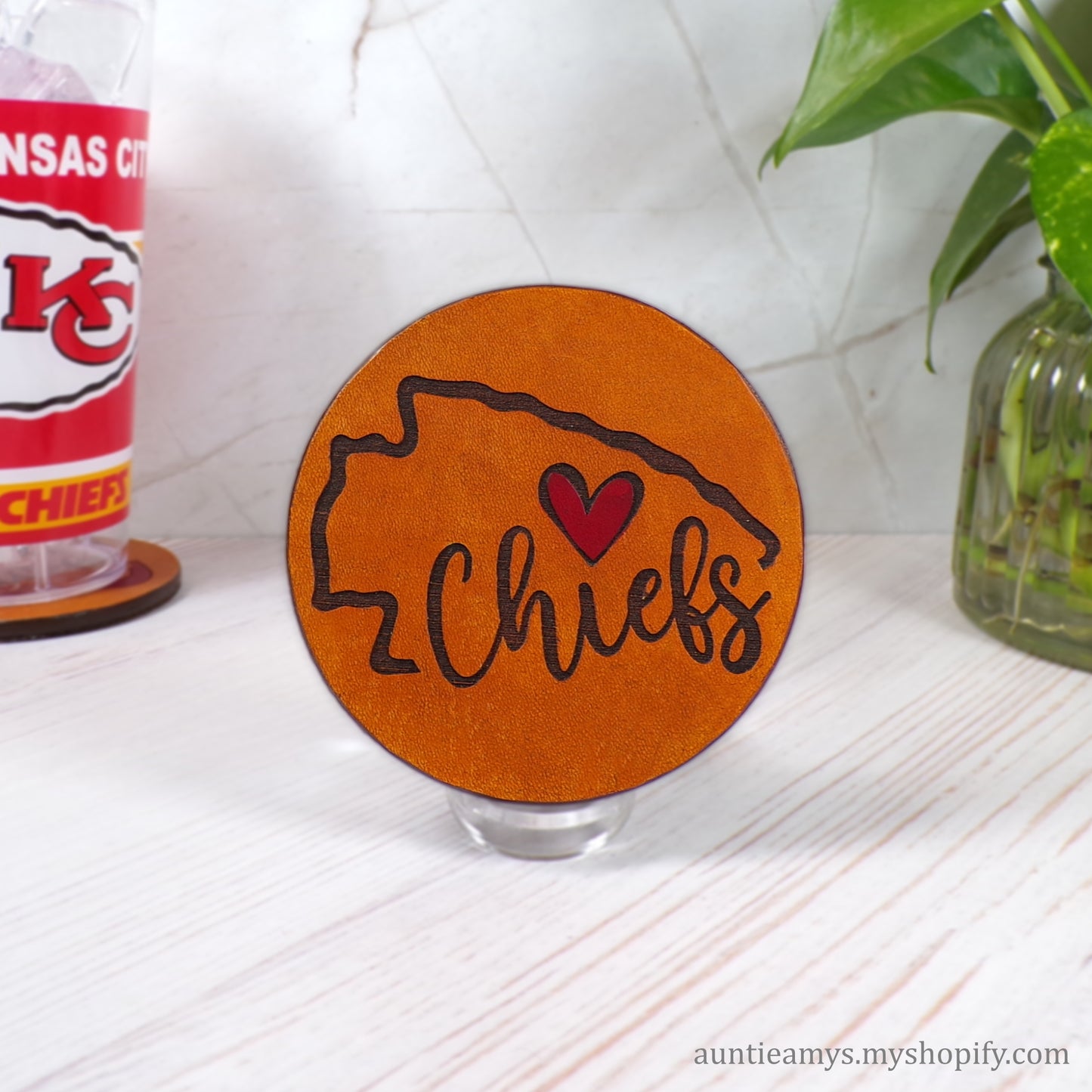 Chiefs Heart Coaster