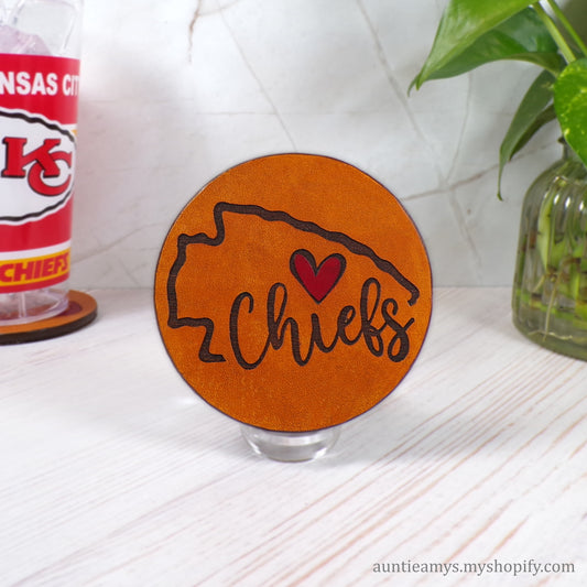 Chiefs Heart Coaster