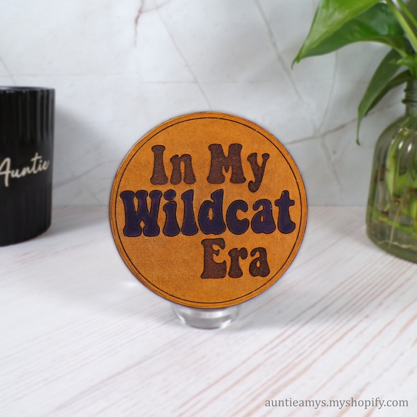 In My Wildcat Era - Leather Coaster