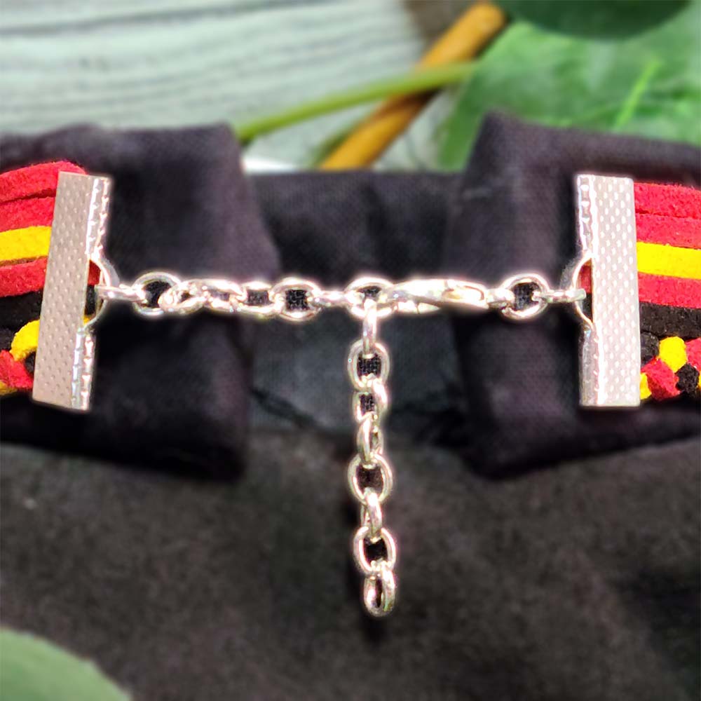 Chiefs Braided Charm Bracelet - Red/Gold/Black