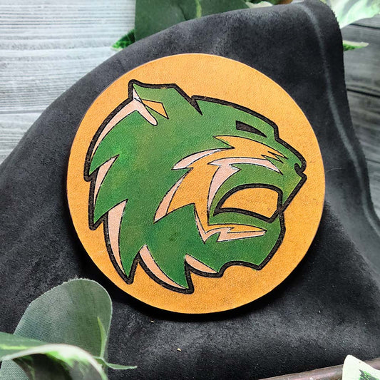 De Soto High School Mascot - Leather Coaster