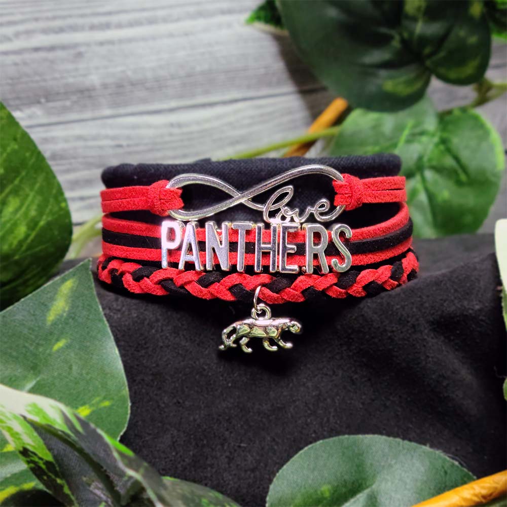 Panthers Braided Charm Bracelet - Lexington Trails