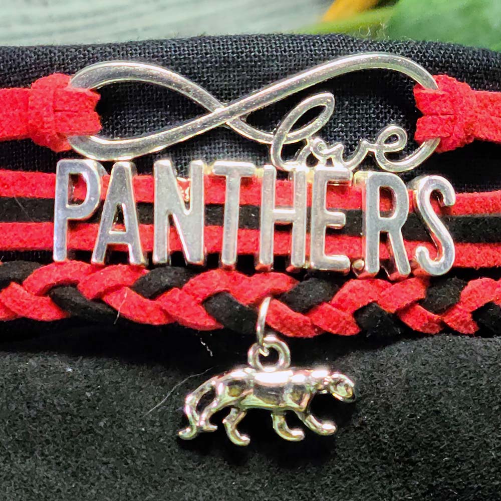 Panthers Braided Charm Bracelet - Lexington Trails